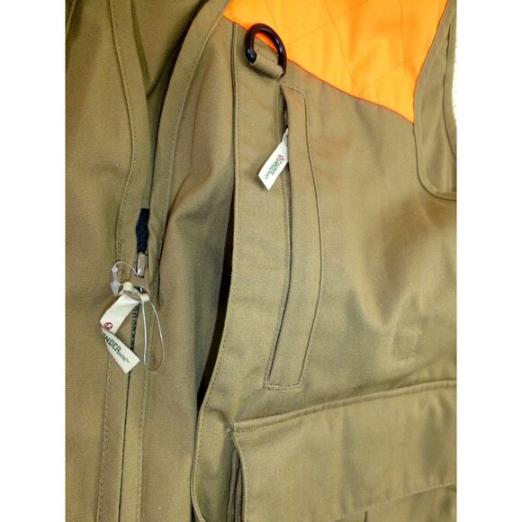Gander Mountain Mens Hunting Vest Large Orange & Brown Polyester Cotton Pockets - Picture 11 of 16